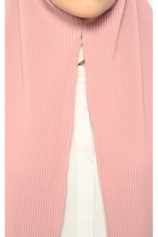 Suria Segitiga Instan Pleats Baby Pink